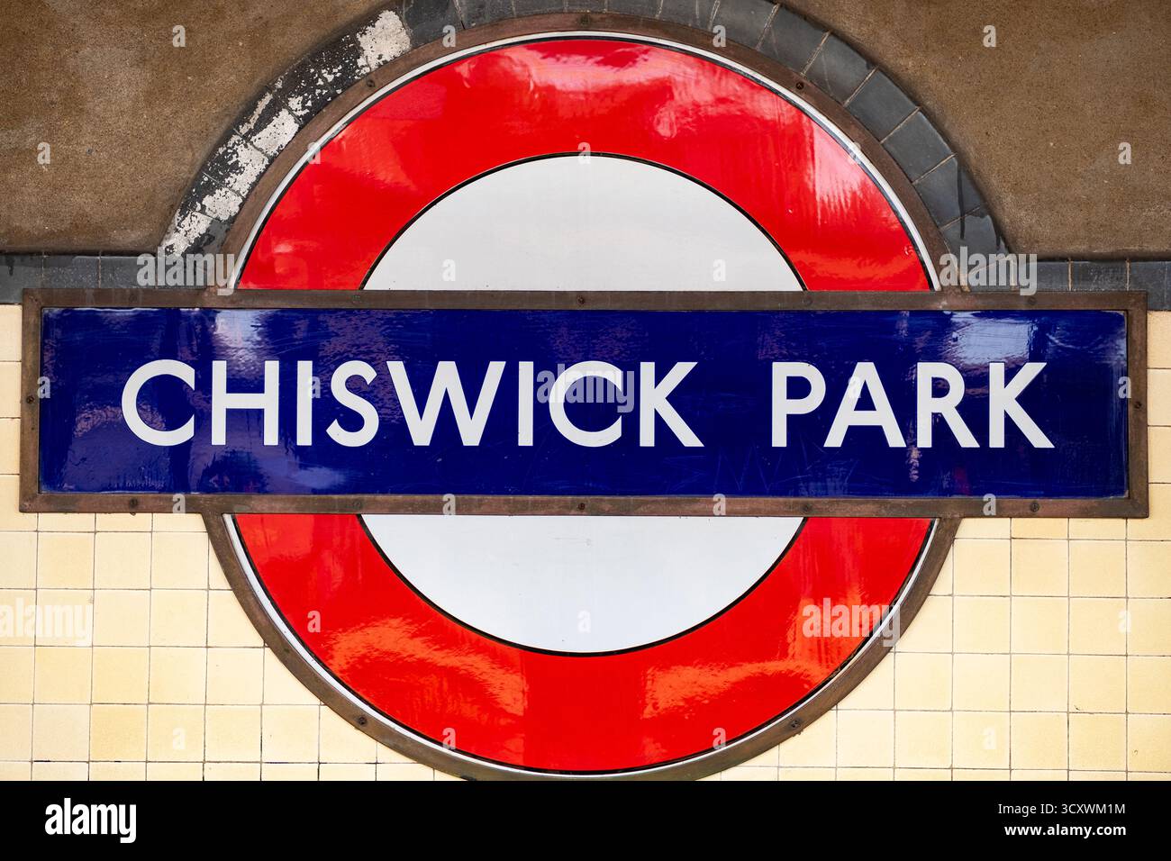 LONDON- SEPTEMBER 24, 2025: Chiswick Park Underground Station at Chiswick High Road, London Stock Photo