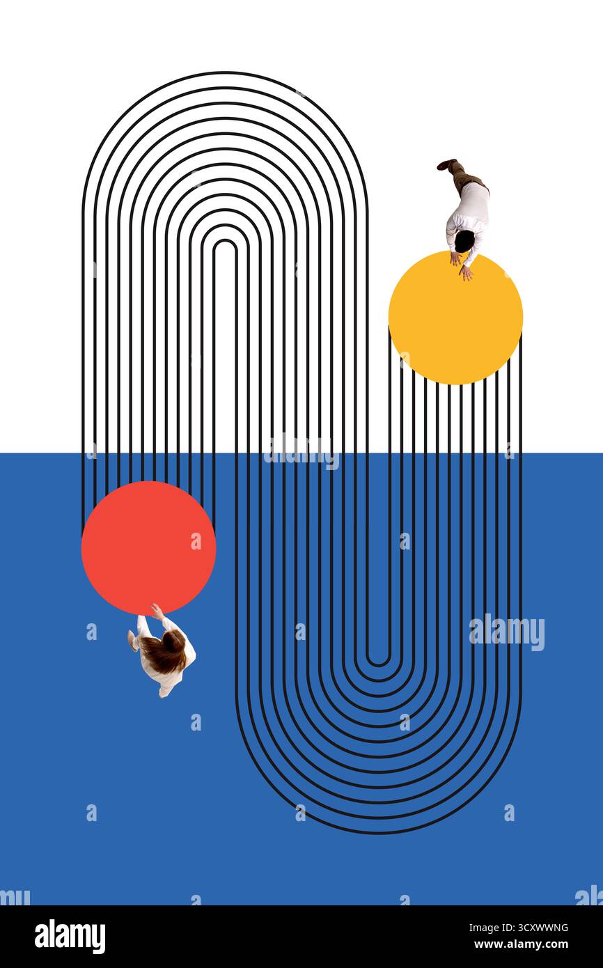 Graphic composition. Business people connecting across abstract ...