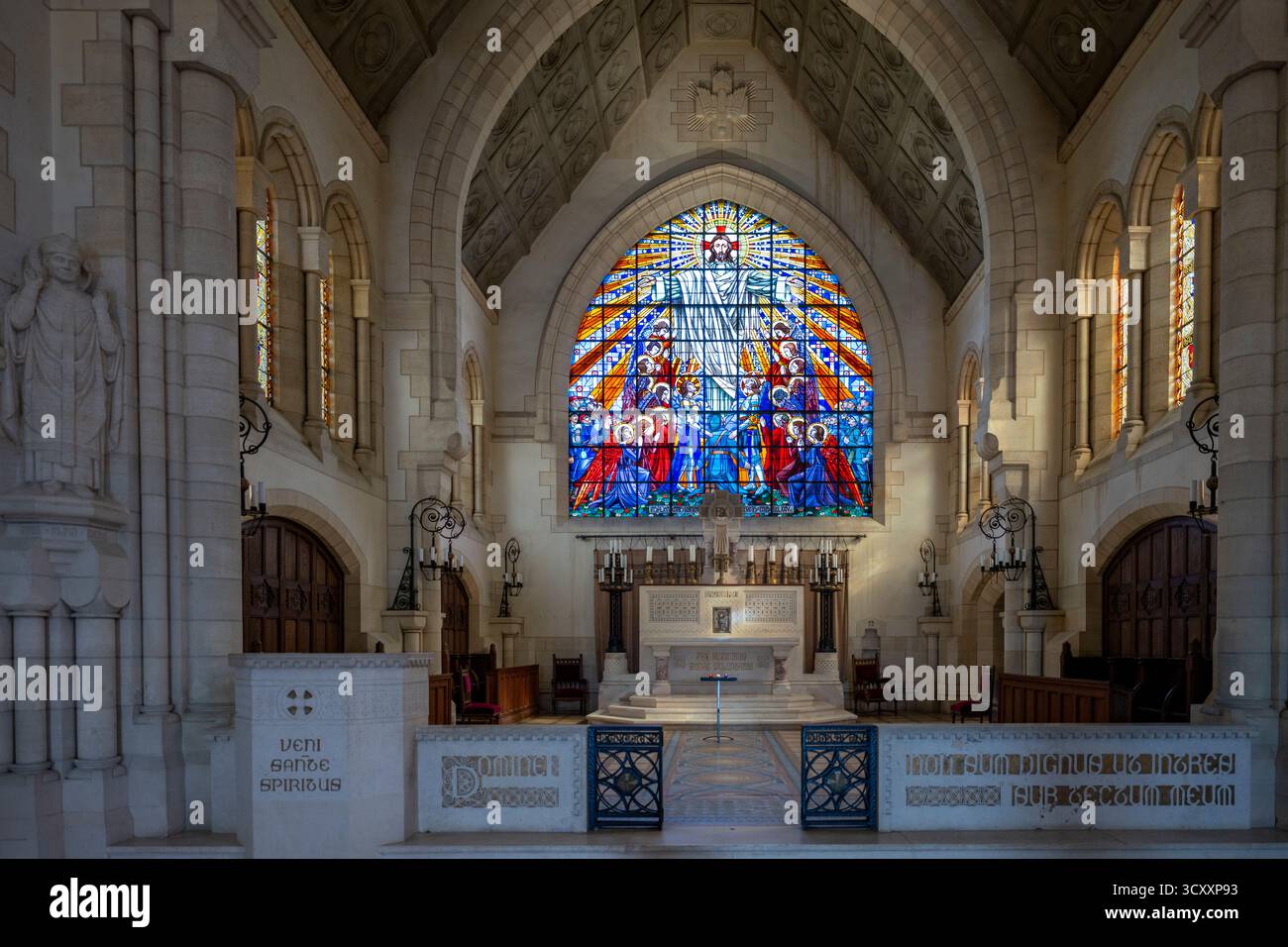 Interior of chapel at Memorial of the Battles of the Marne, Dormans, France. Stock Photo