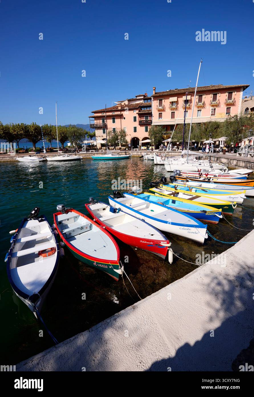 Torri del benaco Harbour,  italy Stock Photo