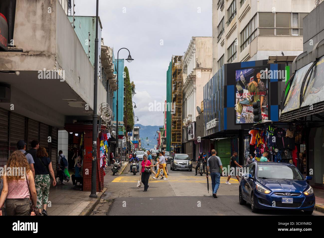 July 6, 2025, San Jose, Costa Rica: Shoppers walk in streets of ...
