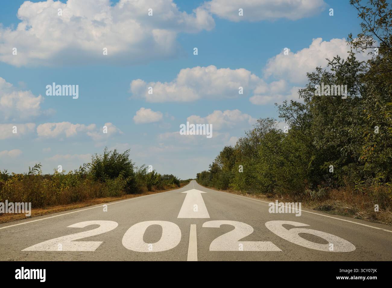 New 2026 year arrow hi-res stock photography and images - Alamy