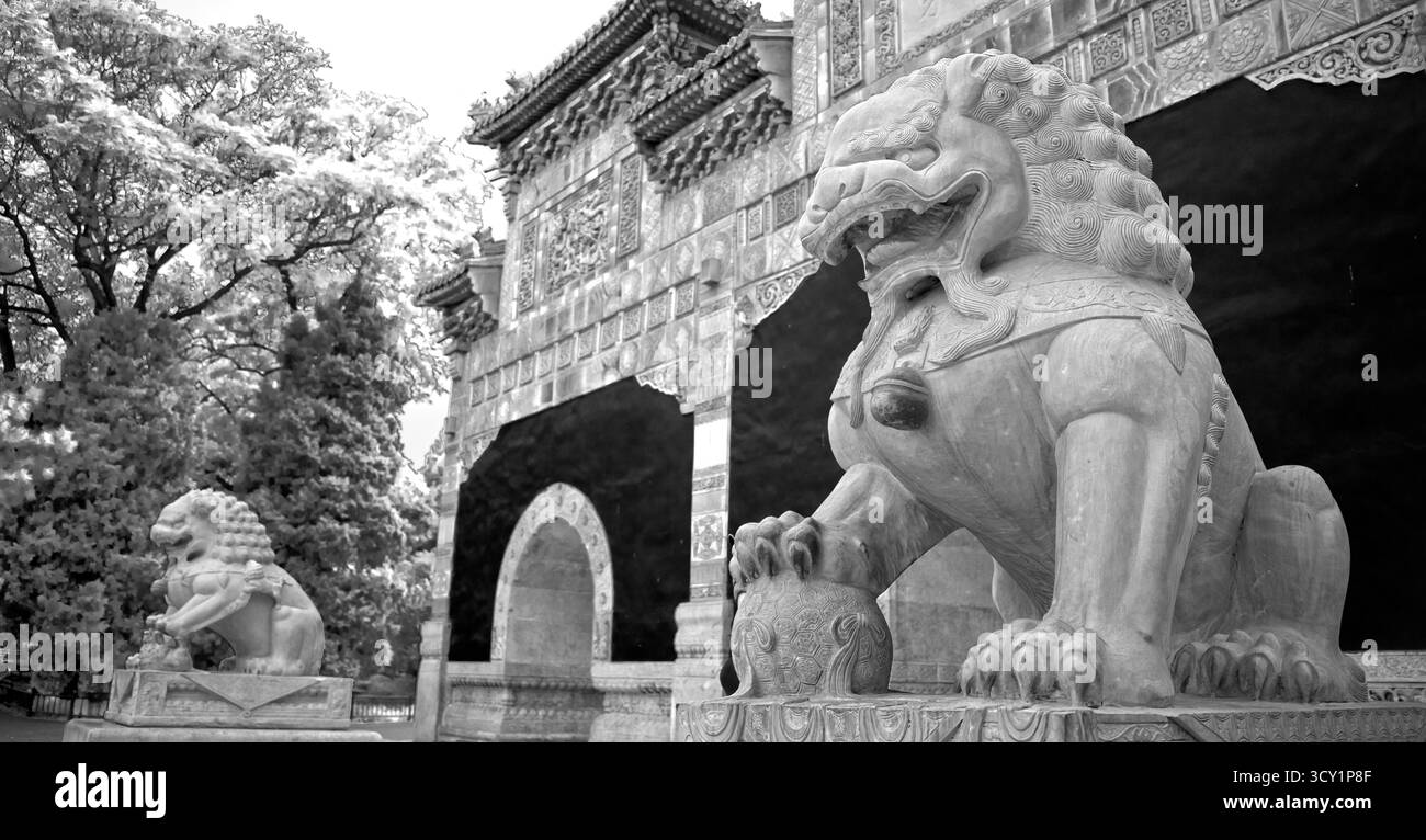 Old Beijing, China. Black and white photos Stock Photo - Alamy