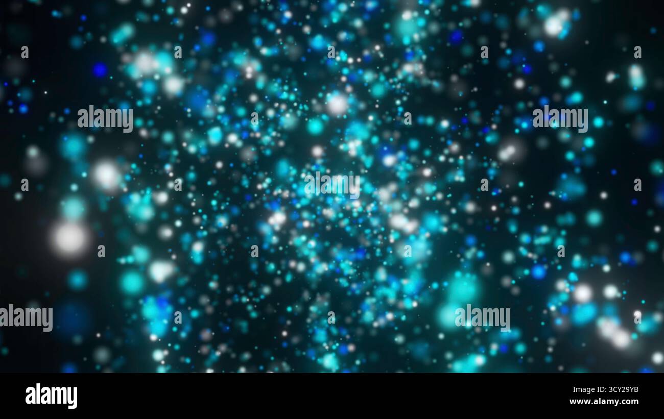 Vibrant aqua blue bokeh particles hi-res stock photography and images ...