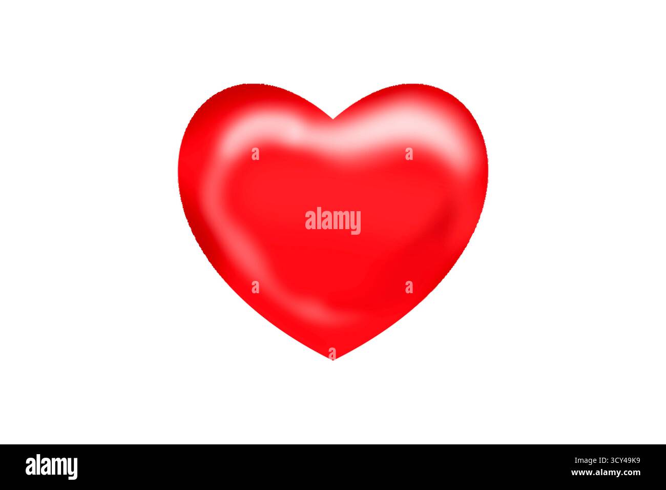 Red heart 3d isolated on white background Stock Photo - Alamy