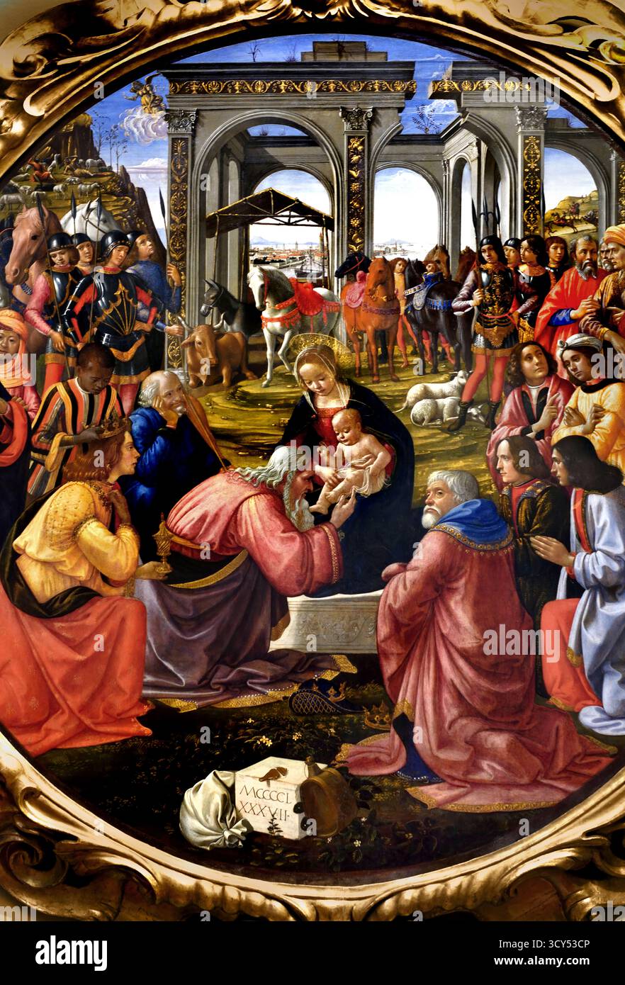 Adoration of the Magi 1487 Domenico Ghirlandaio - Domenico di Tommaso ...