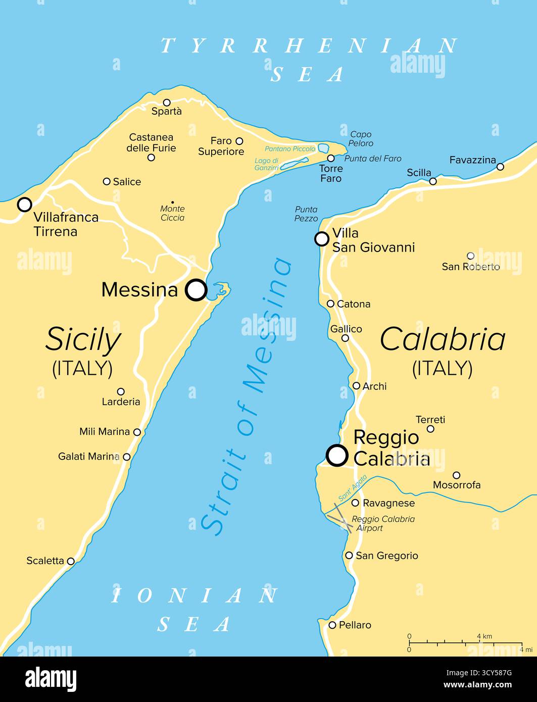 Calabria map hi-res stock photography and images - Alamy, image size:1063x1390
