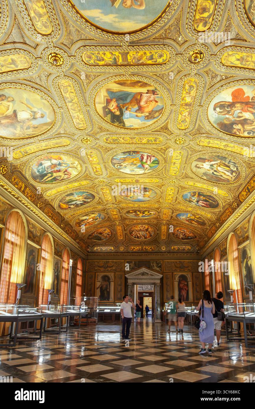 Interior of the Monumental Rooms, Marciana Library (Biblioteca ...