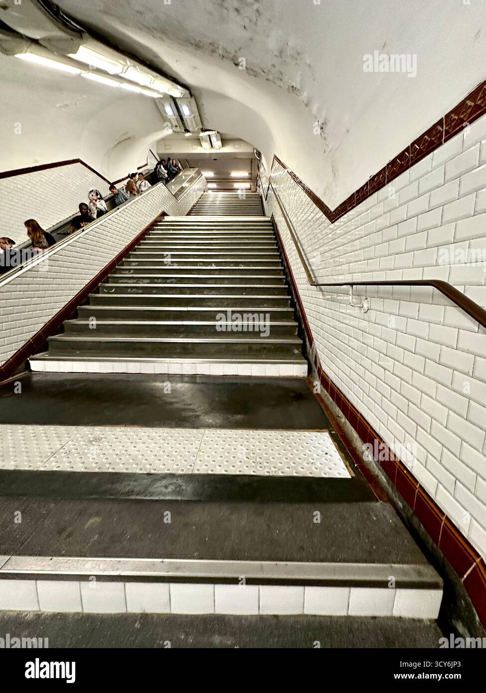 steps in Paris subway train station - Smartphone Captured Stock Image