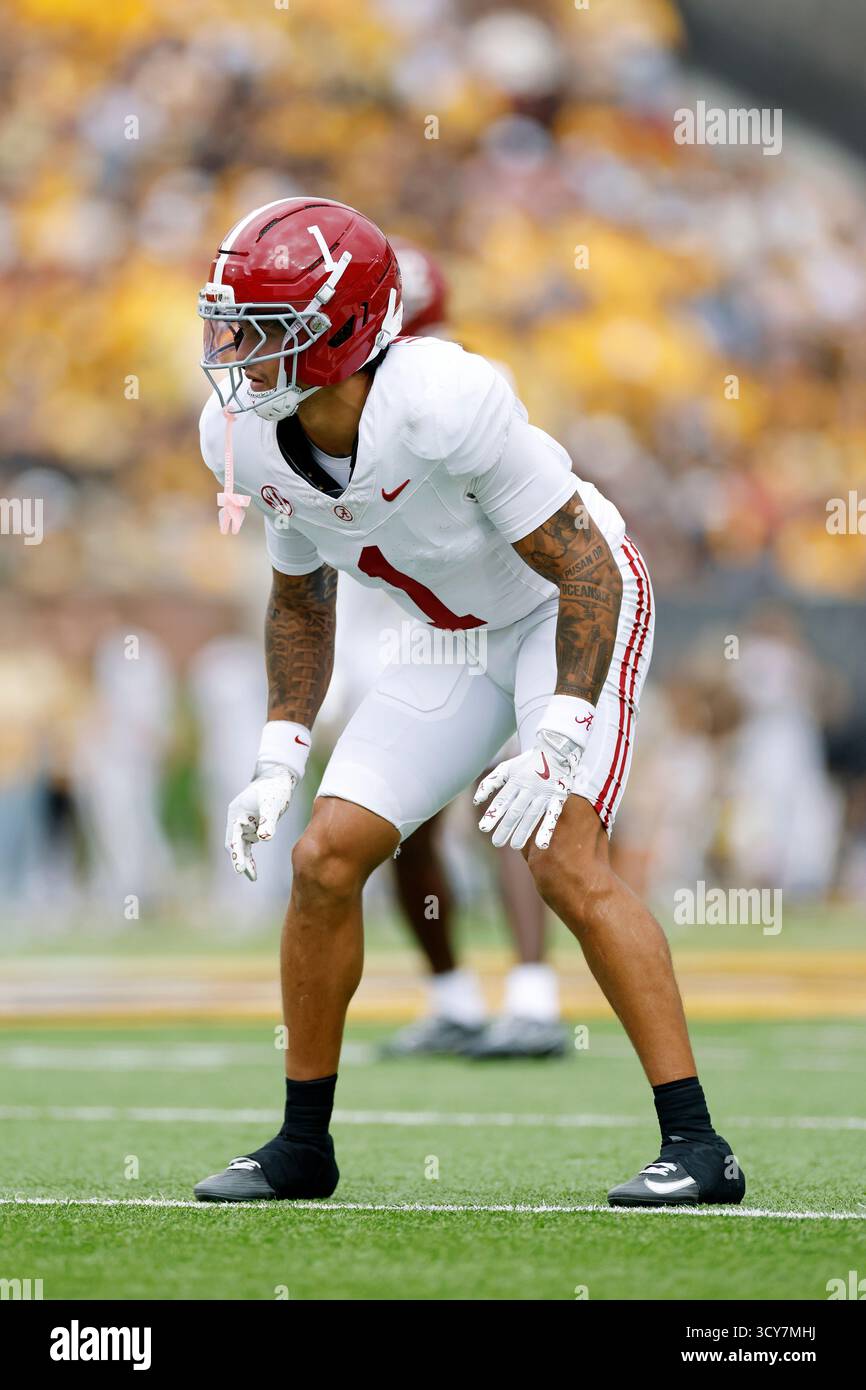 COLUMBIA, MO - OCTOBER 11: Domani Jackson #1 of the Alabama Crimson ...