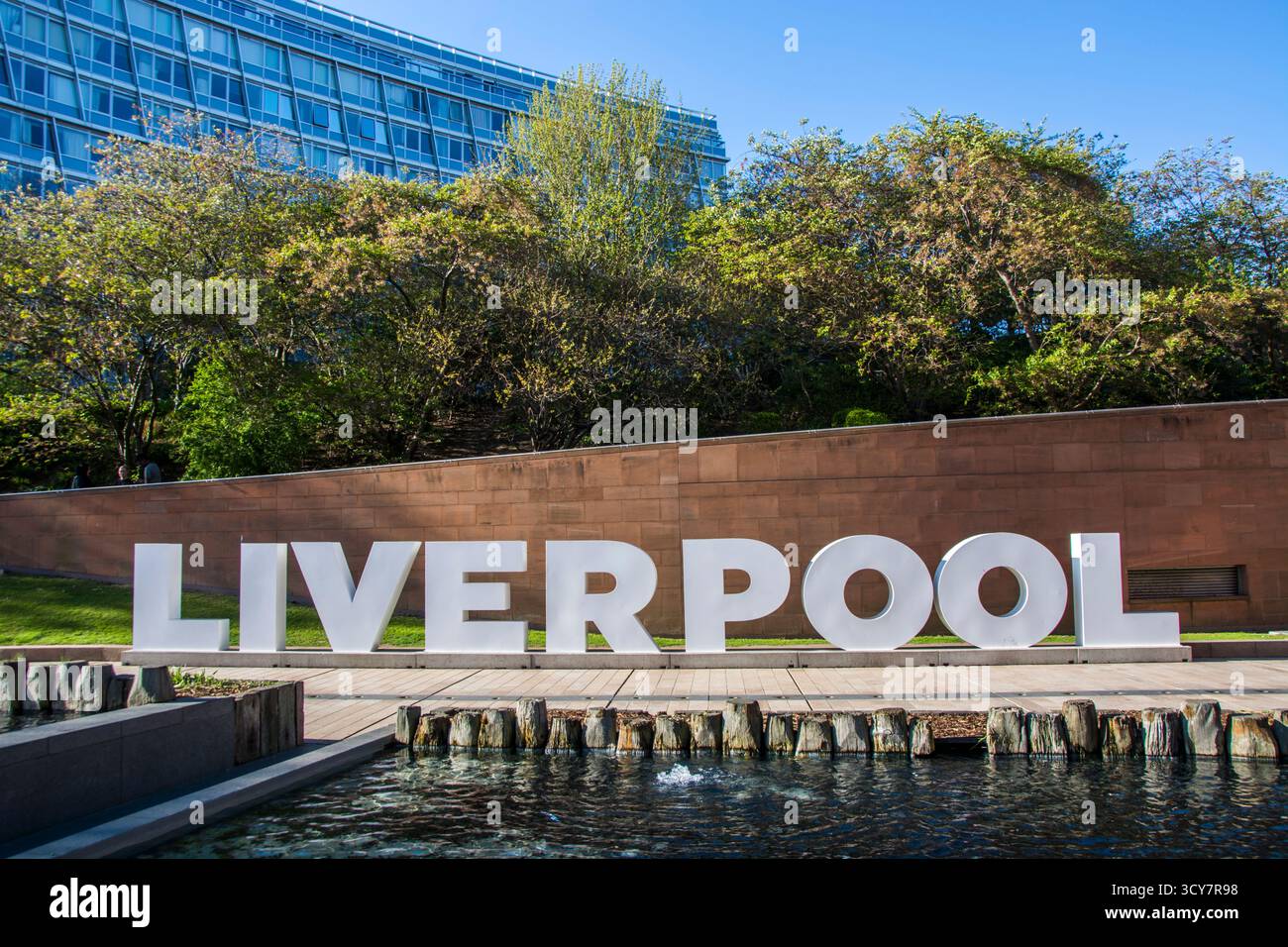 Selfie art of Liverpool wordmark Monument which is city names in giant ...