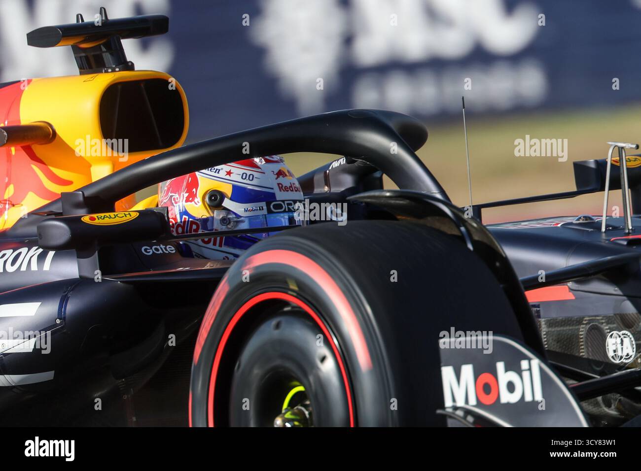 AUSTIN, TX - OCTOBER 17: A close up of Oracle Red Bull Racing driver ...