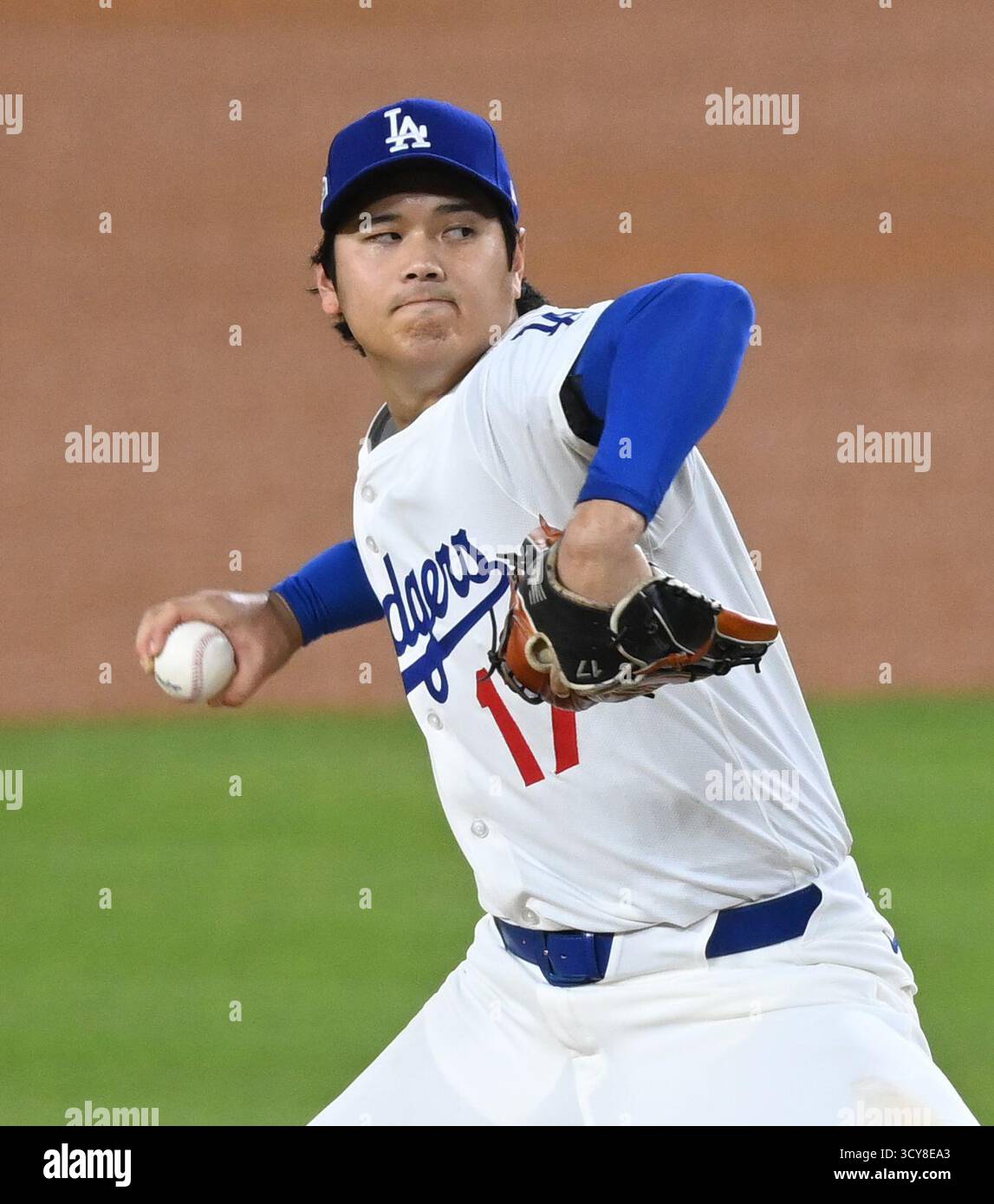 Los Angeles Dodgers Starting Pitcher Shohei Otani Throws A Pitch Of Los Angeles Dodgers Starting Pitcher Shohei Otani Throws A Pitch Of