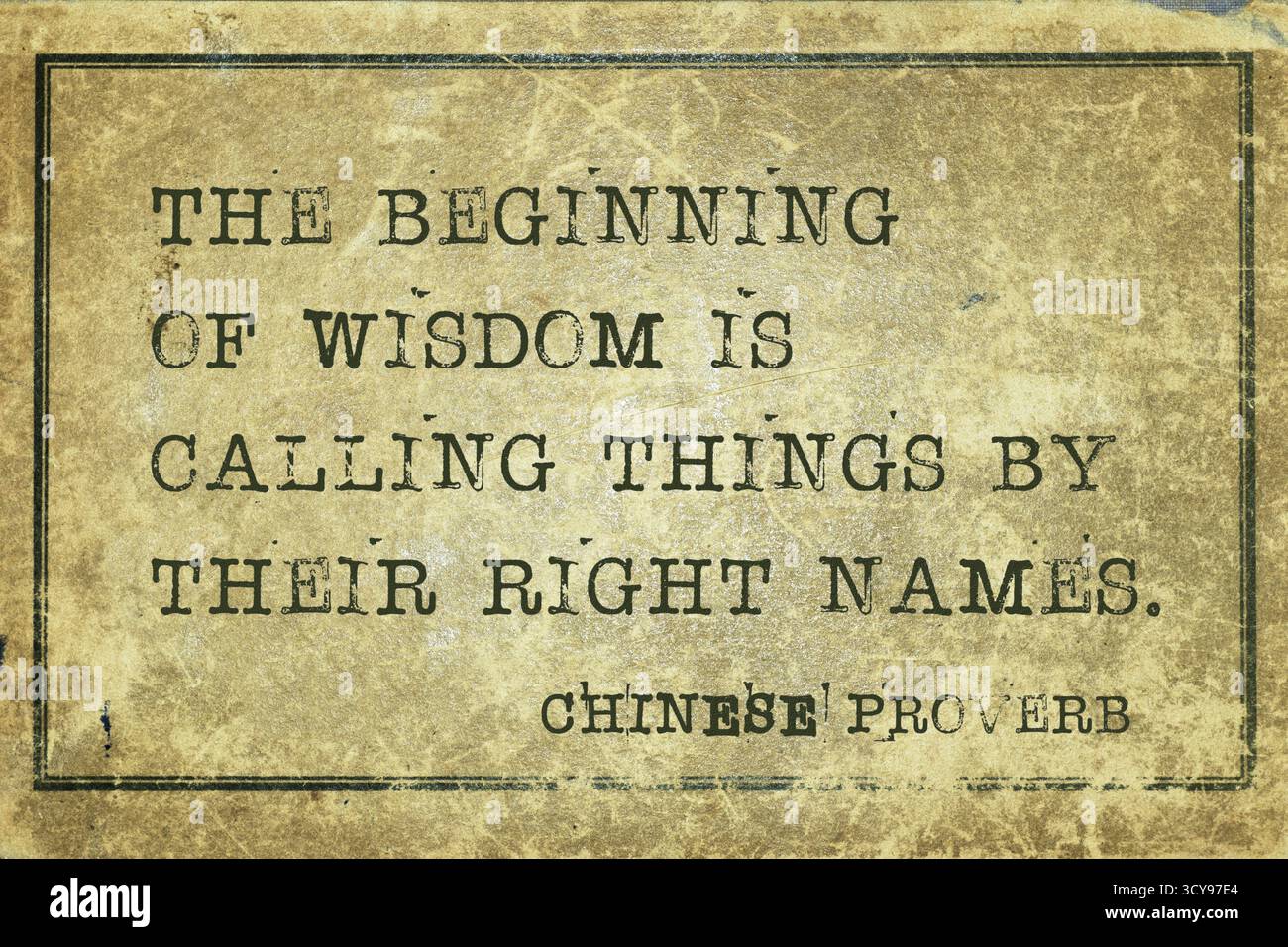 Chinese proverb hi-res stock photography and images - Alamy