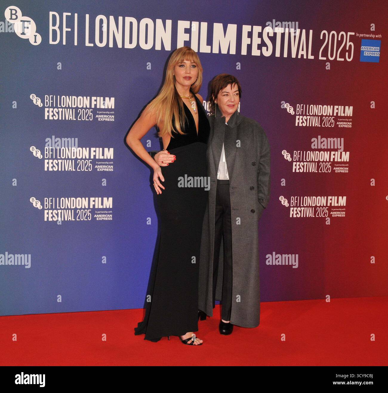 London, UK. 17th Oct, 2025. Jennifer Lawrence and Lynne Ramsay at the ...