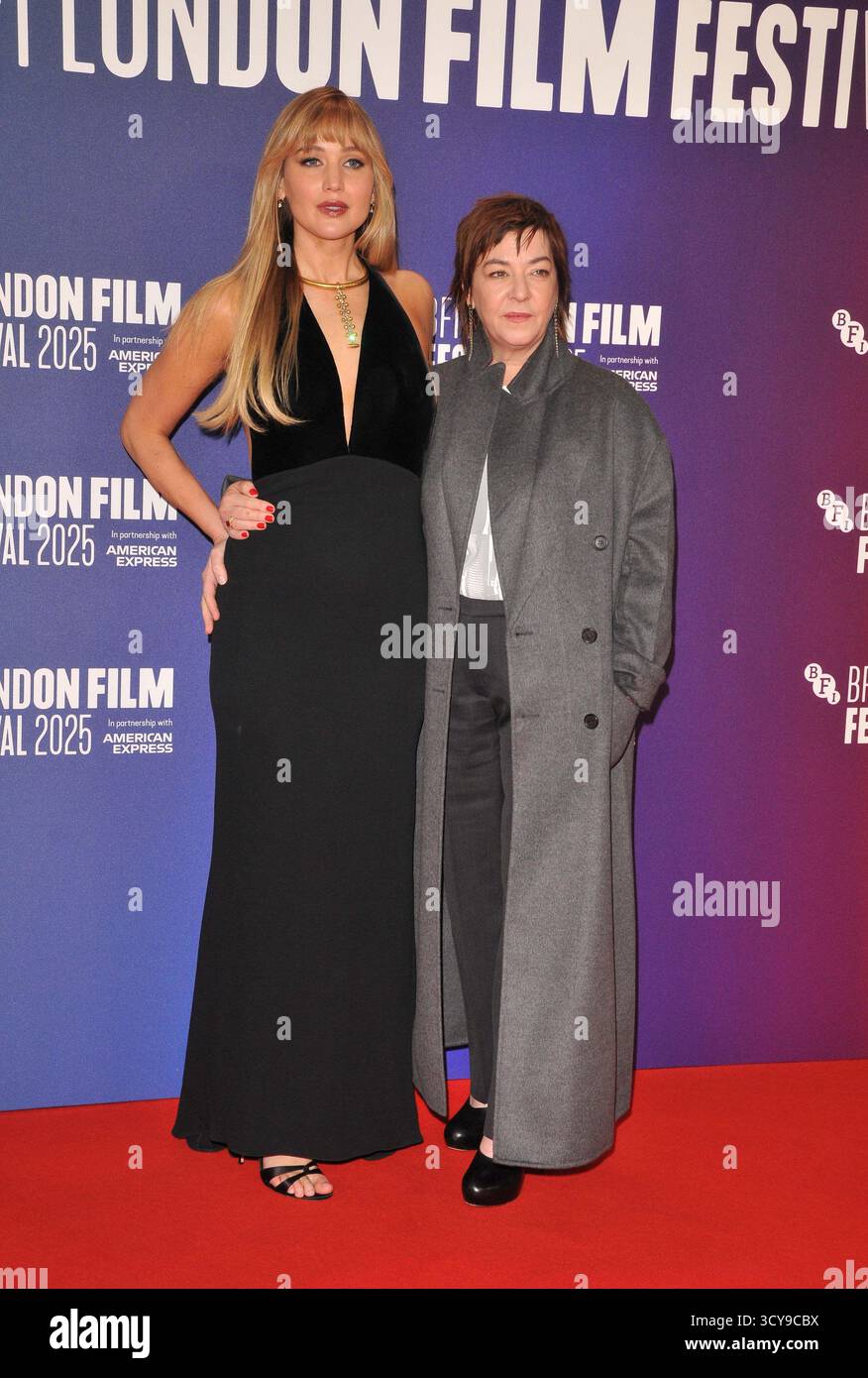 London, UK. 17th Oct, 2025. Jennifer Lawrence and Lynne Ramsay at the ...