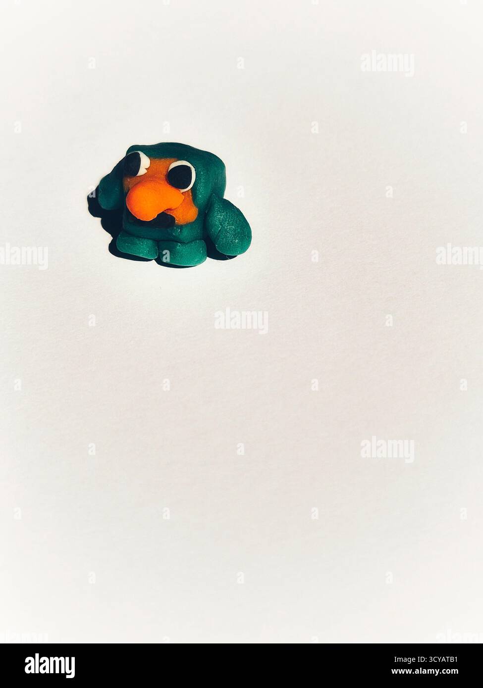 children's craft made of plasticine. plasticine figurine Stock Photo