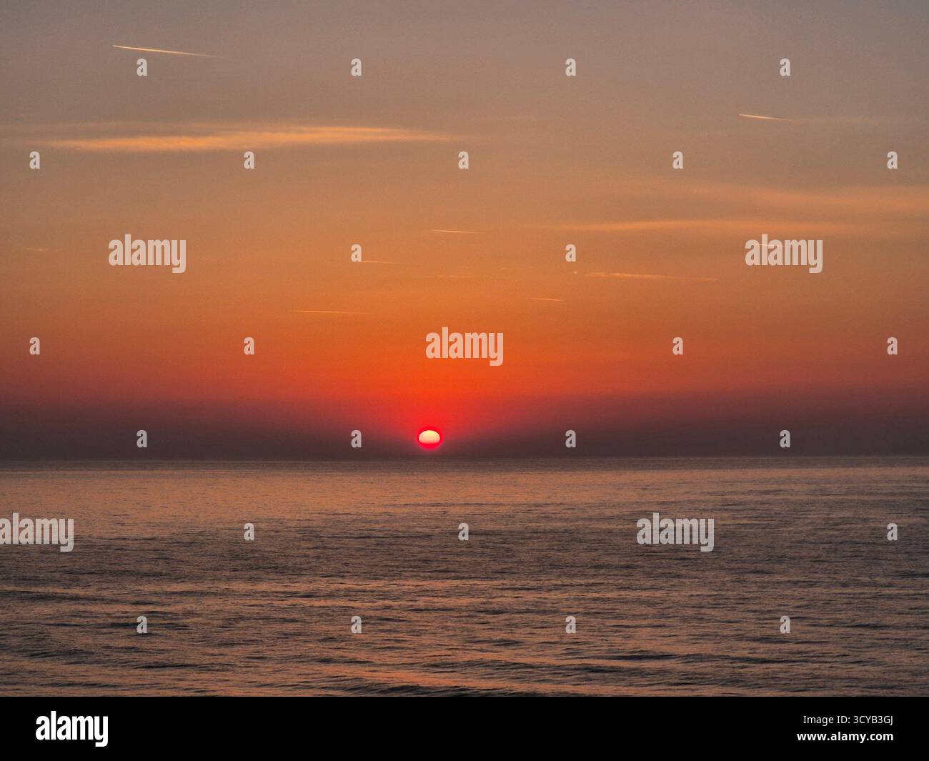 Sunrise over the sea surface. beauty of nature - Smartphone Captured Stock Image