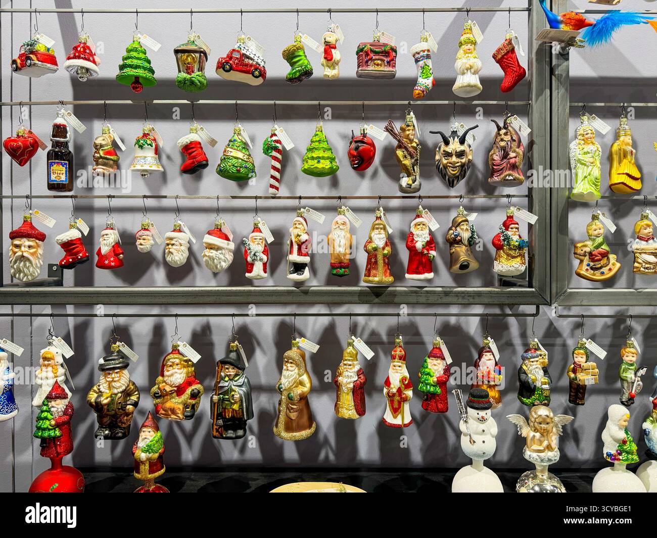 Berlin, Germany, 2 October 2025, Shop with INGES Manufacturer of glass Christmas tree decorations.  Wide variety of traditional and novelty glass Chri - Smartphone Captured Stock Image