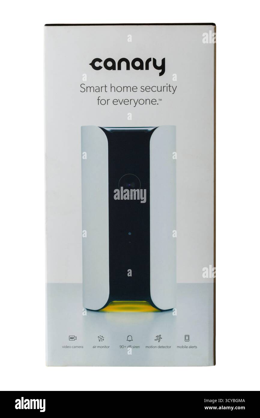 Canary Smart home security for everyone isolated on white background Stock Photo