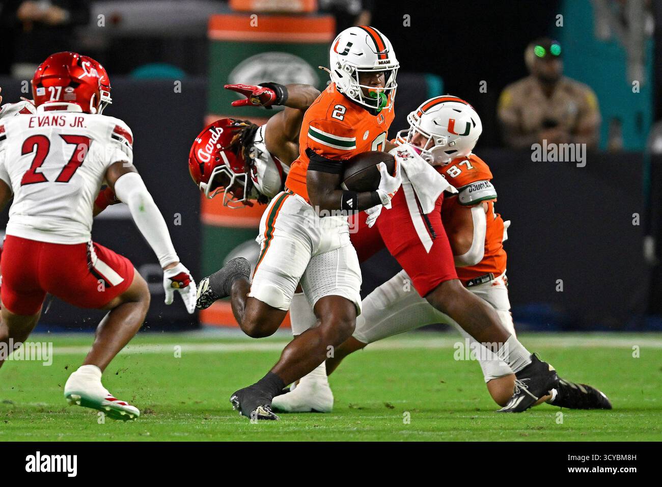 MIAMI GARDENS, FL - OCTOBER 17: Miami running back Jordan Lyle (2 ...