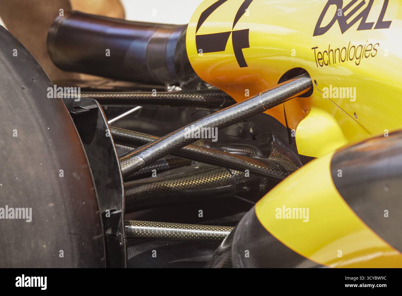 McLaren F1 Team MCL39, mechanical detail rear suspension during the ...