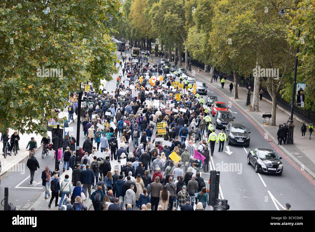 Protestors march through central London in opposition to the proposed ...