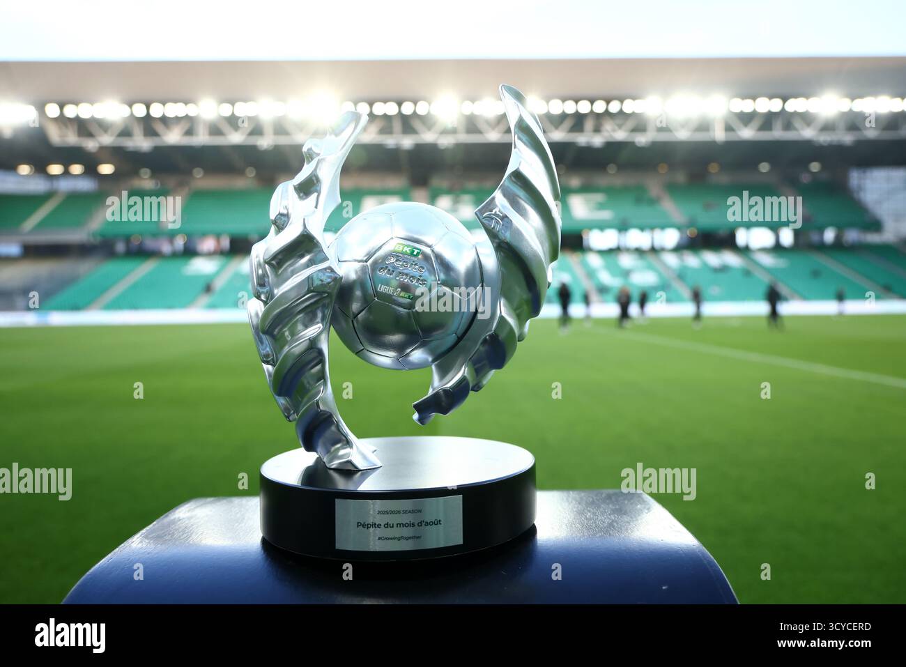 Illustration during the Ligue 2 BKT match between Saint Étienne and Le ...