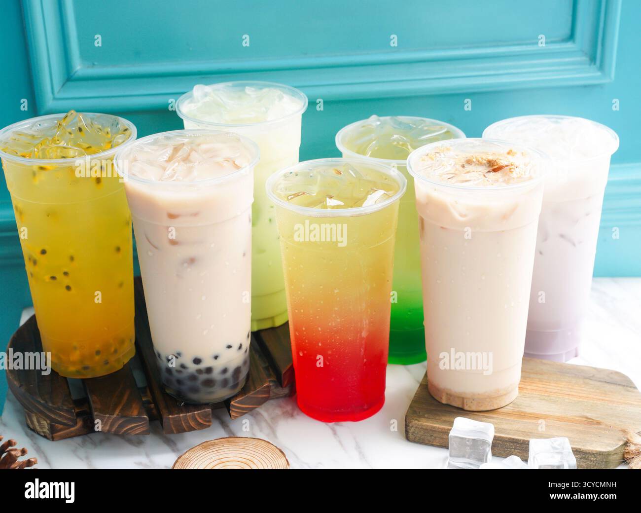 Ice wheat germ milk tea hi-res stock photography and images - Alamy