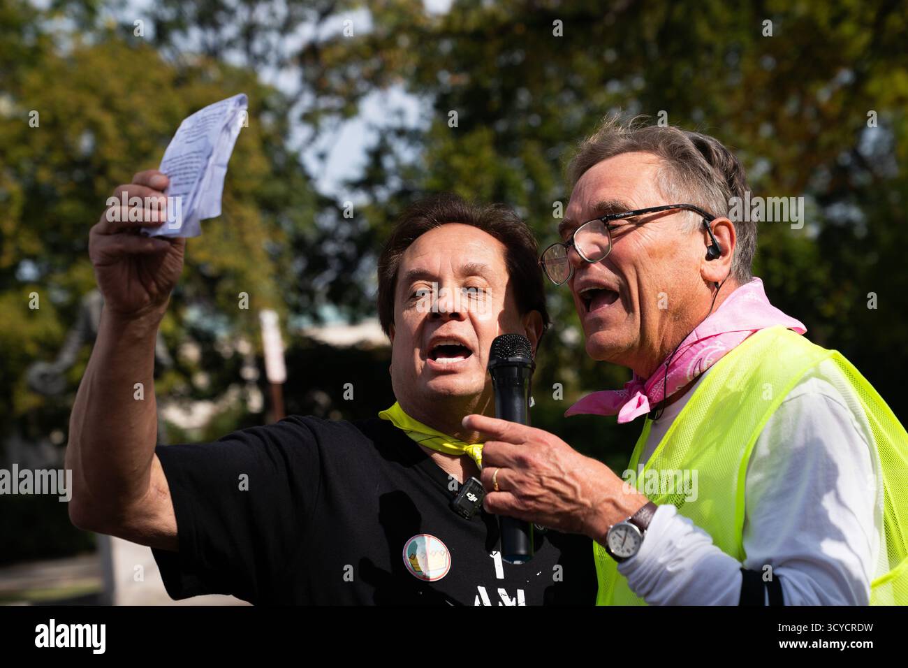 George Con Day George Conway, left, participates in a No Kings protest, Saturday, Oct ...