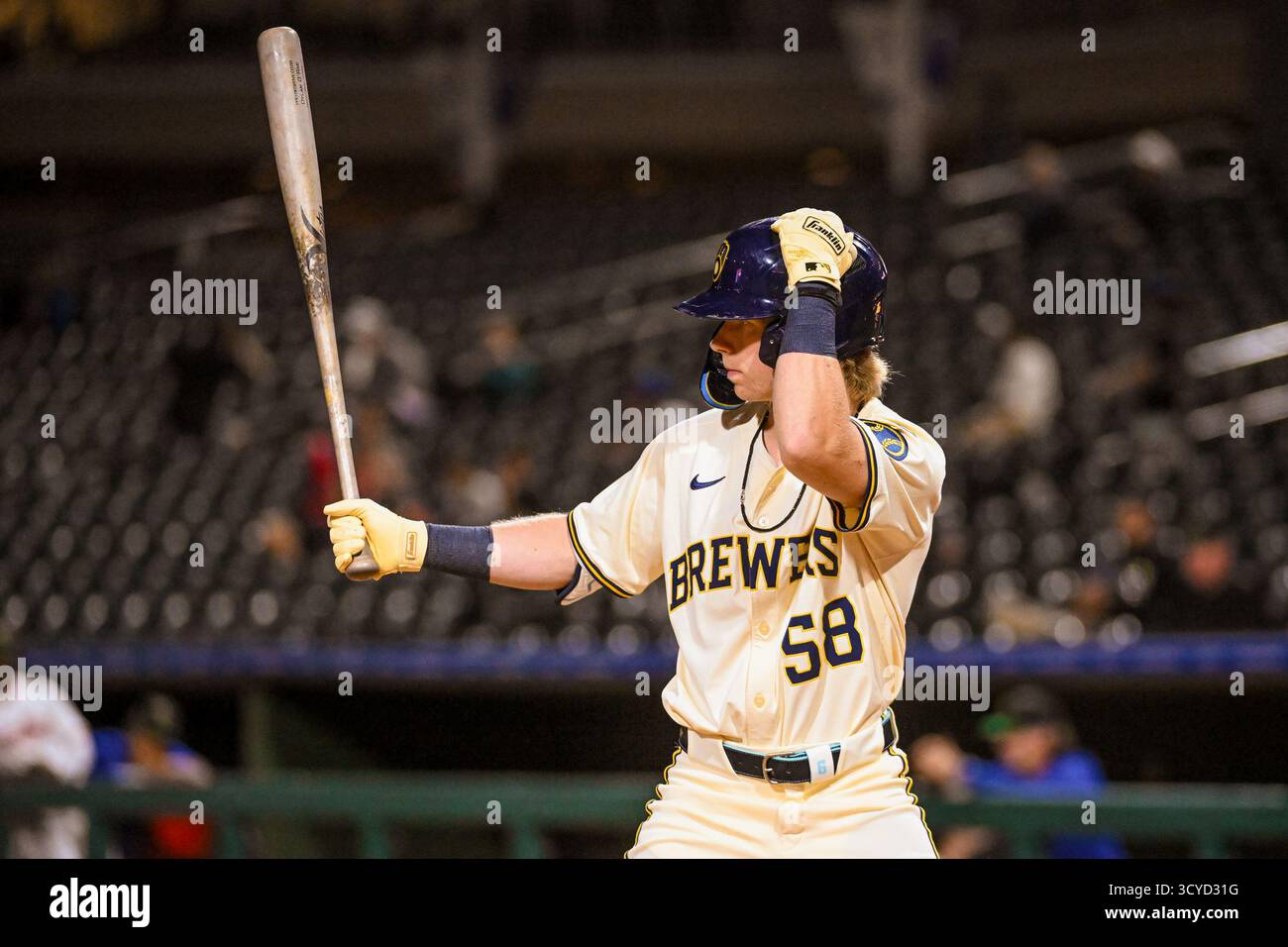 Surprise Saguaros second baseman Dylan O’Rae (58) stands in the batters ...