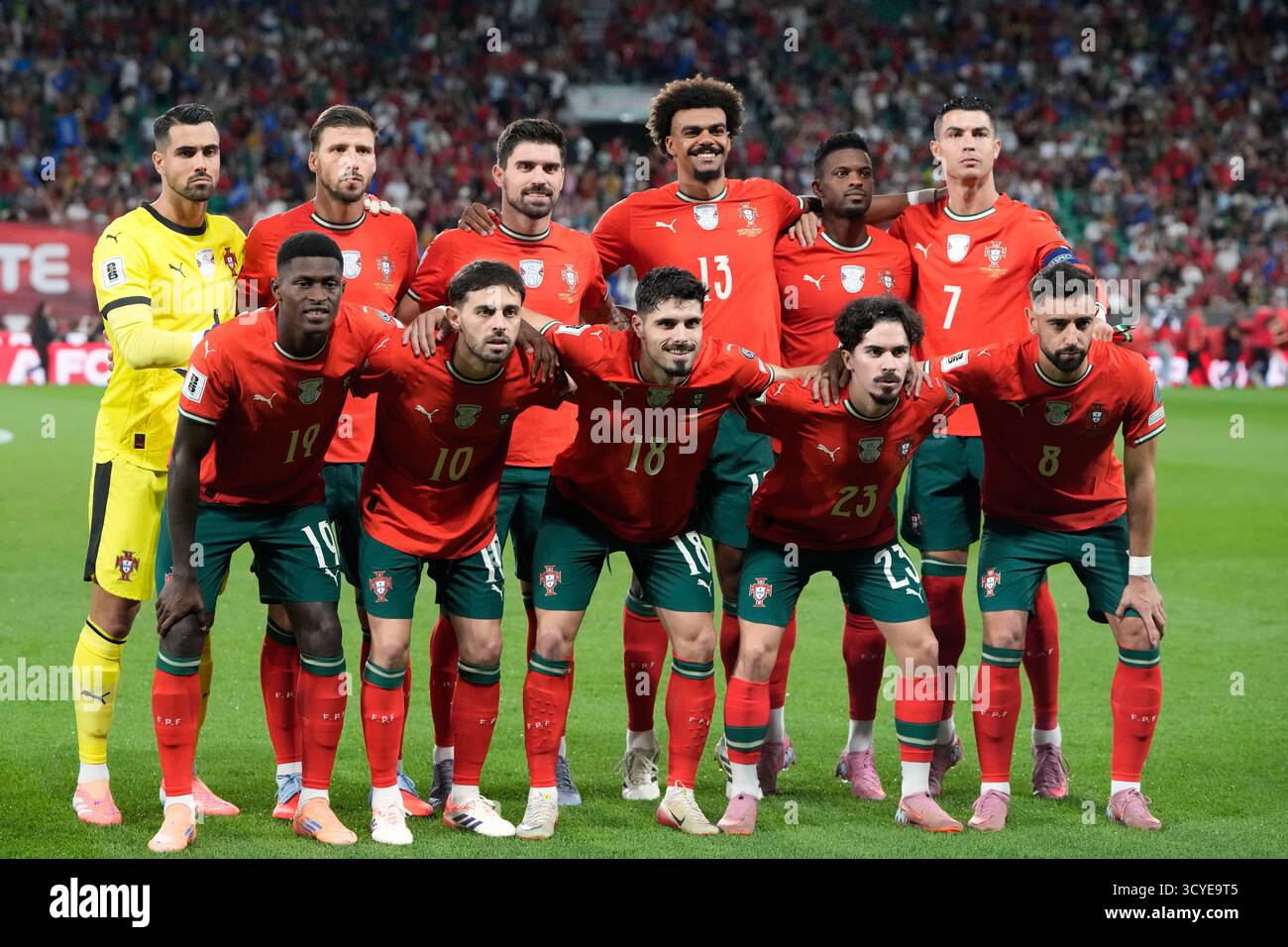 Portugal Players Pose Before A World Cup 2026 Group F Qualifying Soccer 