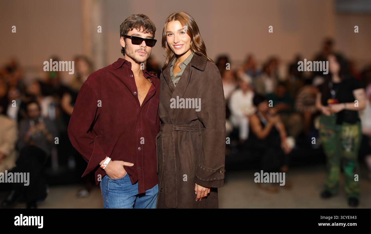 Sao Paulo, Sao Paulo, Brasil. 18th Oct, 2025. Sao Paulo (SP), 10/18/2025 - Beauty/Social/Ateliemaodemae Ã¢â‚¬" Sasha Meneghel and her husband Joao attend the Atelie Mao de Mae fashion show at Sao Paulo Fashion Week - SPFW N60, at Pacubra, in Ibirapuera Park, Sao Paulo, this Saturday, October 18, 2025. (Foto: Milene Cardoso/Thenews2/Zumapress) (Credit Image: © Milene Cardoso/TheNEWS2 via ZUMA Press Wire) EDITORIAL USAGE ONLY! Not for Commercial USAGE! Stock Photo