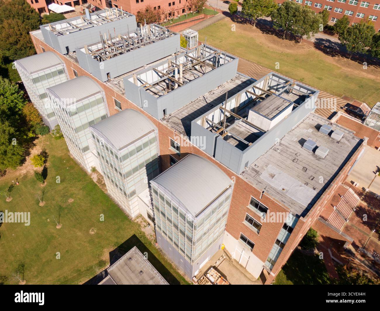 Sunny Aerial Drone Images of North Carolina State University Centennial ...