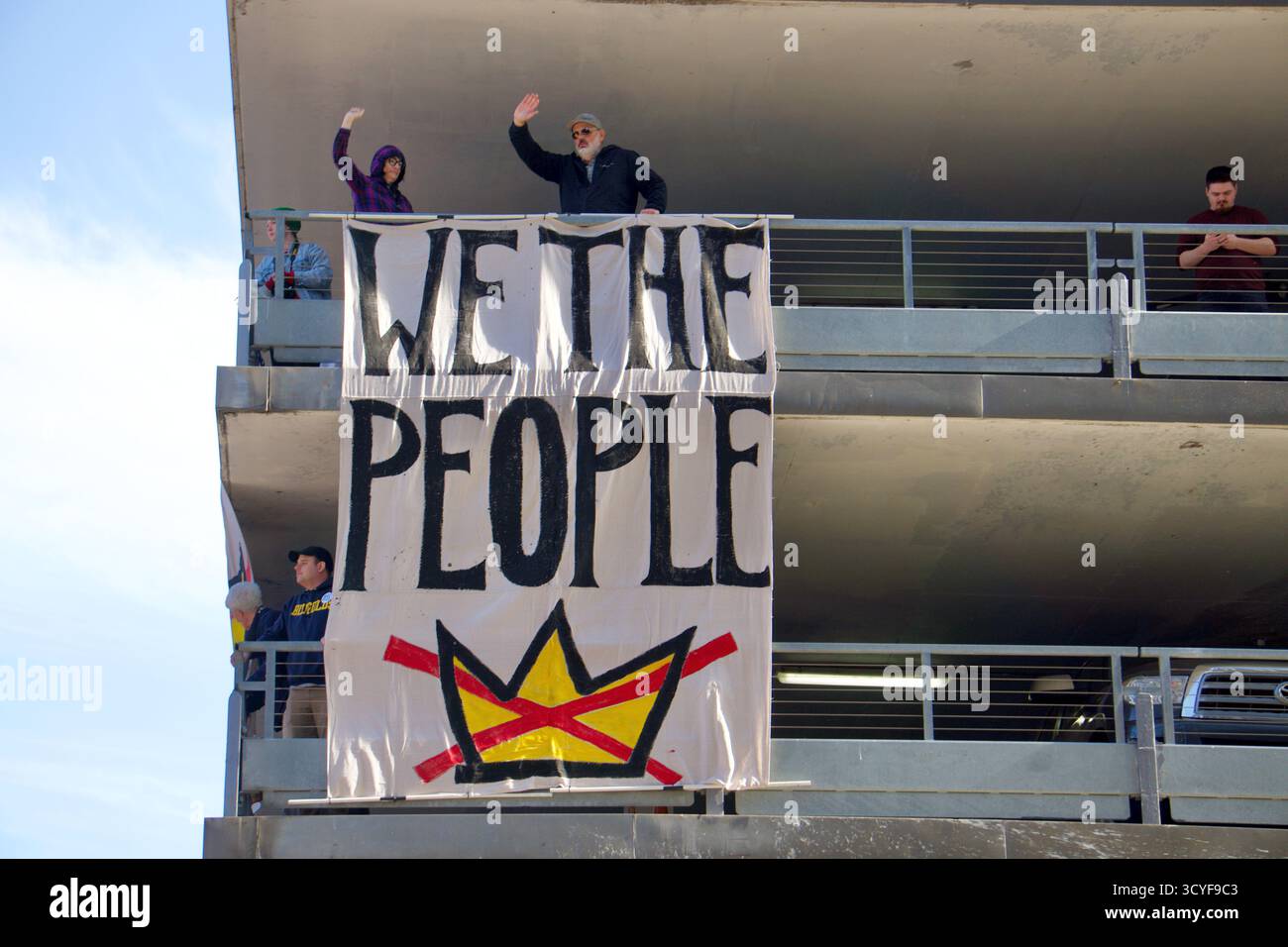 Minneapolis, Minnesota, USA. 18 October 2025. An estimated 100,000 protesters marched through downtown Minneapolis for No Kings Day, to support democracy in the USA. Credit: Kristin Cato/Alamy Lives News Stock Photo