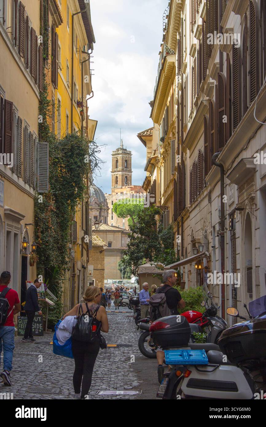 Rome, Italy - September 25, 2025 : Old street in Rom in Italy Stock Photo