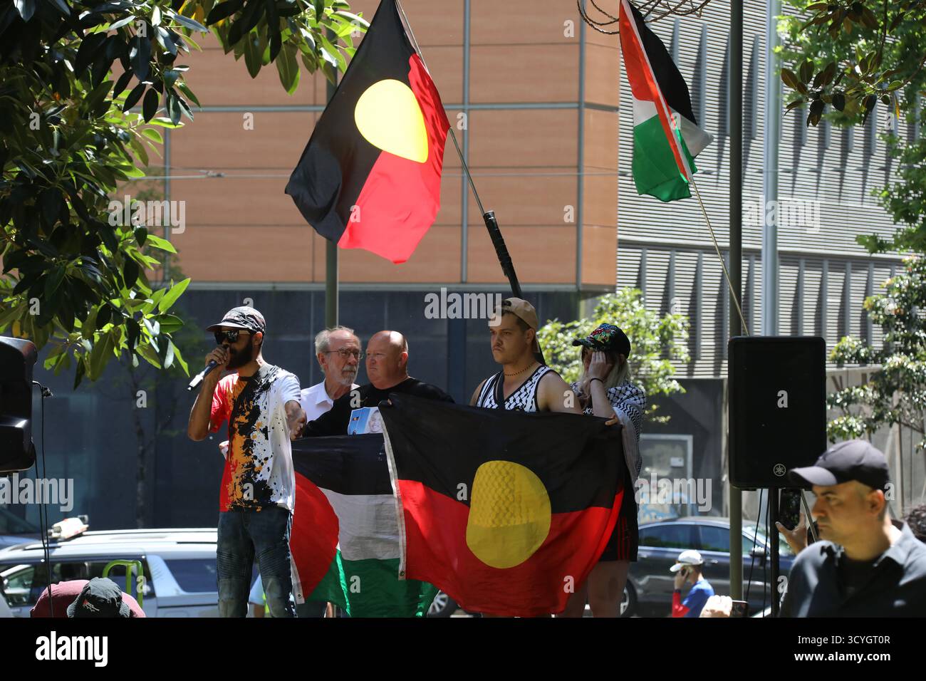 No Racist Scapegoating Sydney, NSW, Australia. 19th October 2025. Counter-protest to ‘March ...