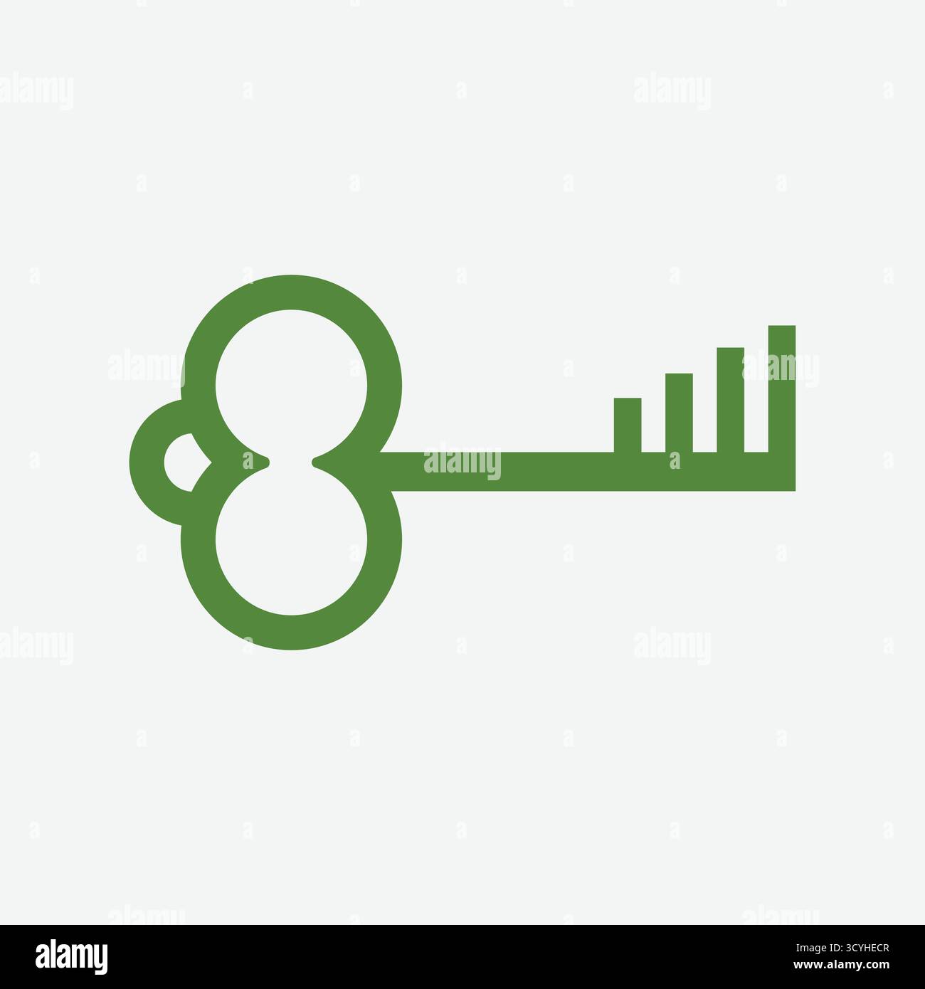 Simple Minimalist Key Symbol with Business Diagram Trade Chart Diagram ...