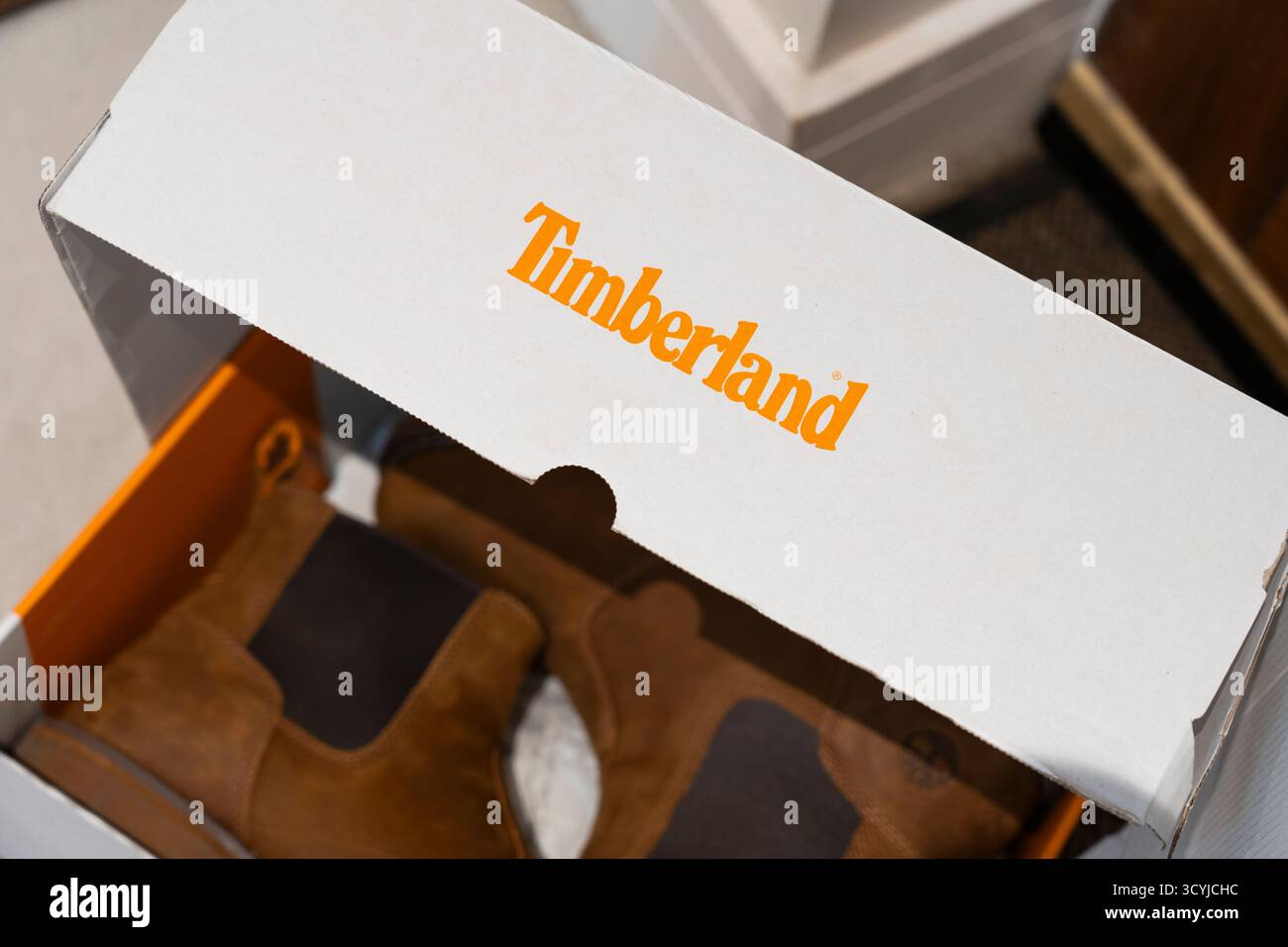Timberland shoe box hi-res stock photography and images - Alamy