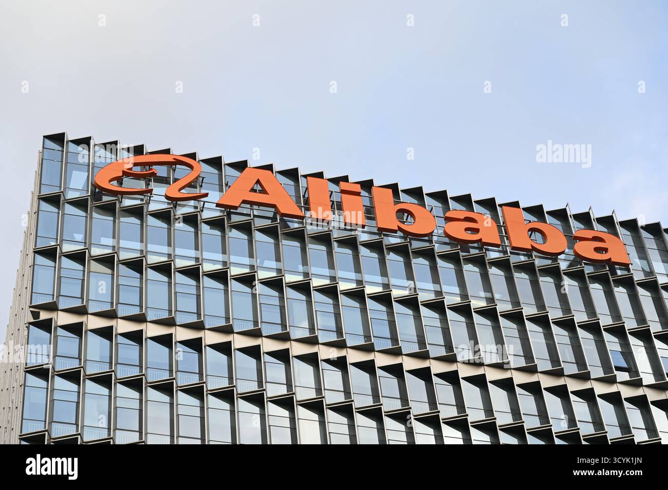 A general view showing a China's brand Alibaba building on October 19 ...