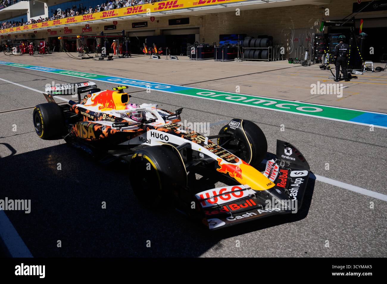 Racing Bulls driver Liam Lawson of New Zealand steers his car during ...