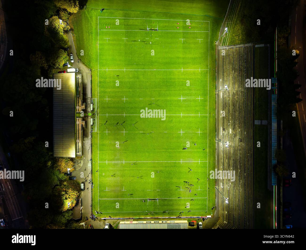 Overhead drone shot rugby hi-res stock photography and images - Alamy