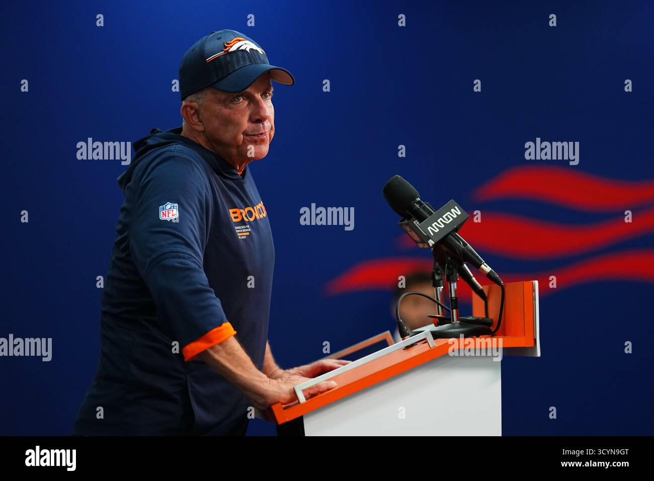 Denver Broncos head coach Sean Payton speaks at a news conference after ...