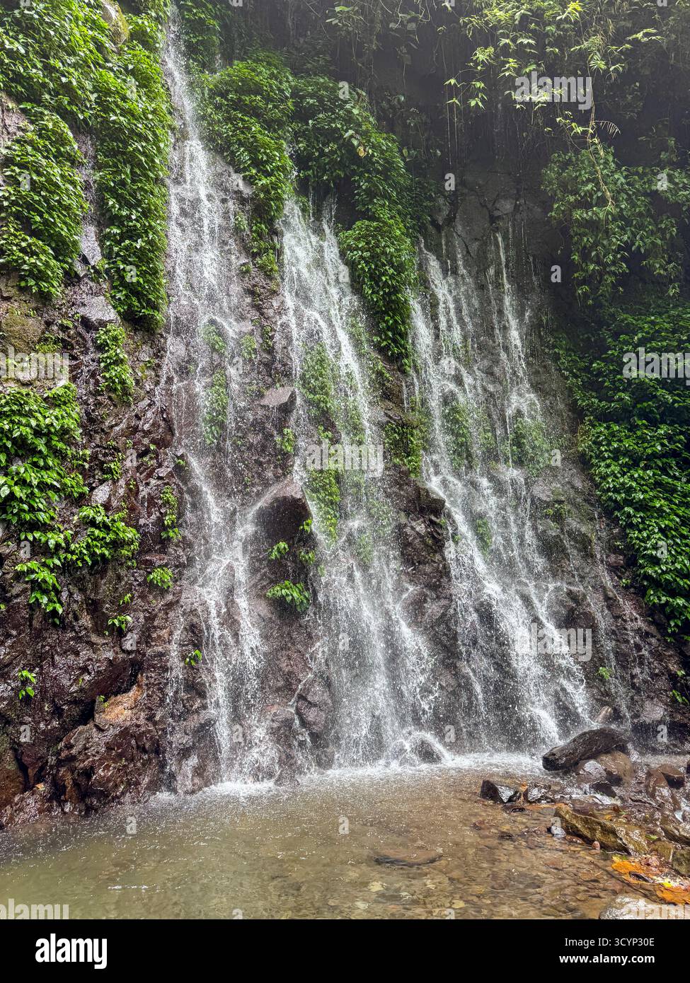 Powerful Jungle Waterfall, Costa Rica - Smartphone Captured Stock Image