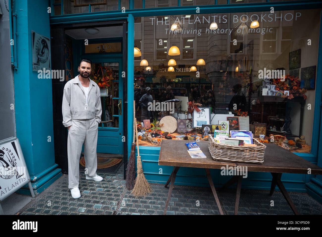 Rylan Clark during a photocall for The Witches of Essex, A new three-part documentary series for Sky History, at The Atlantis Bookshop in central London. Picture date: Friday October 17, 2025. Stock Photo