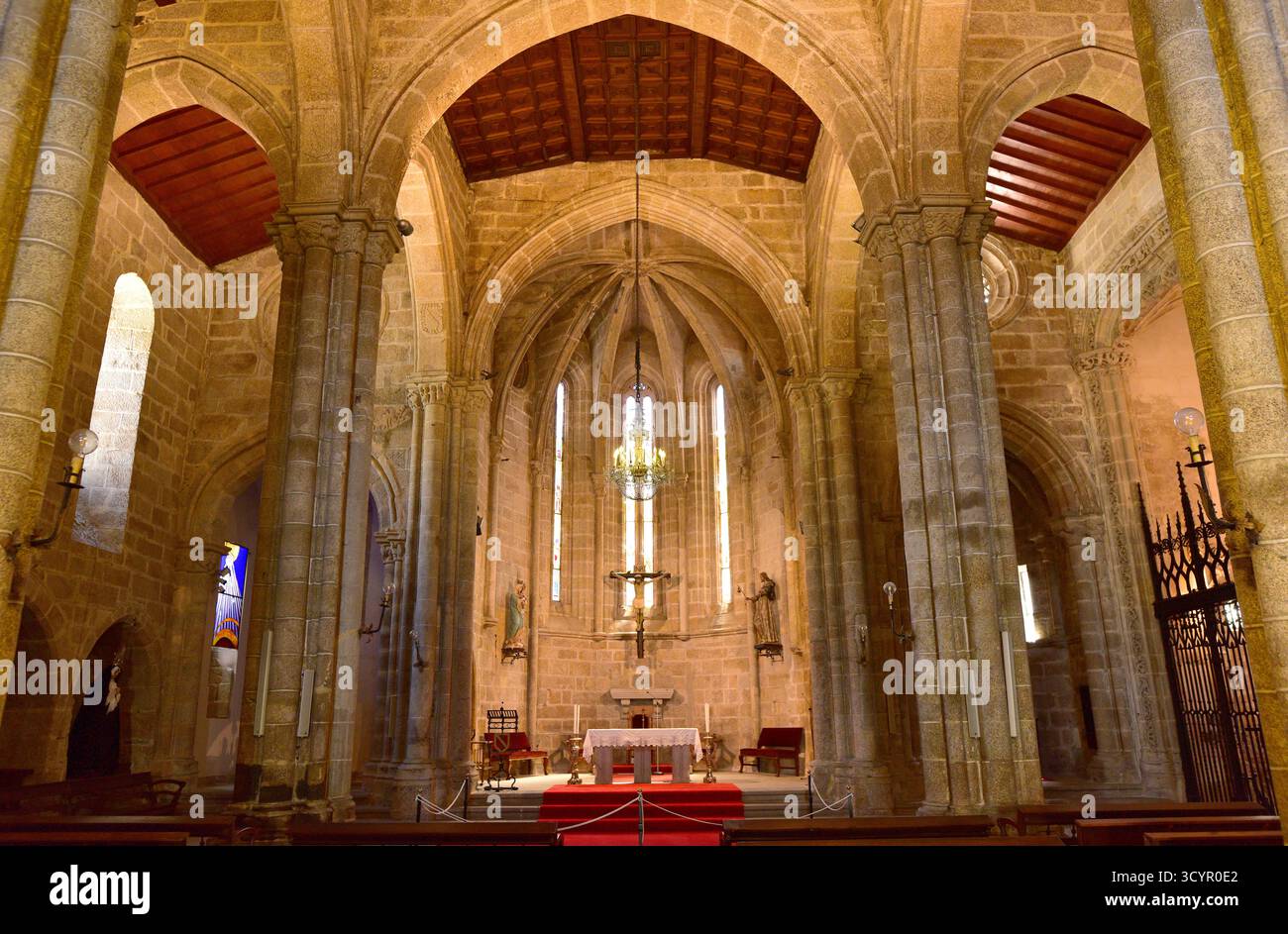 Santiso Btanzos, Santiago church (Gothic, 15th century). Interior. A Coruña ...