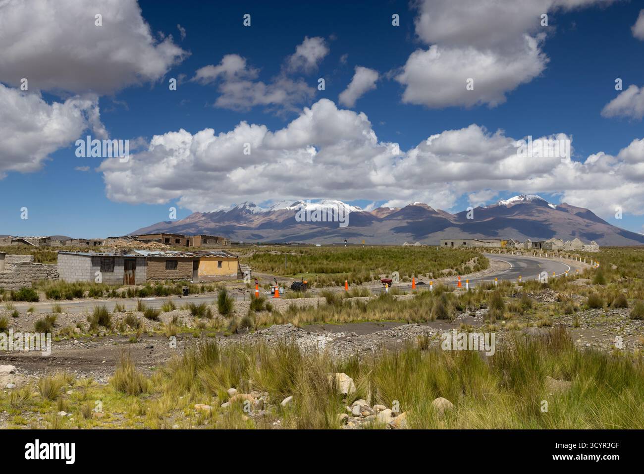 On the way across the Altiplano, Peru Stock Photo