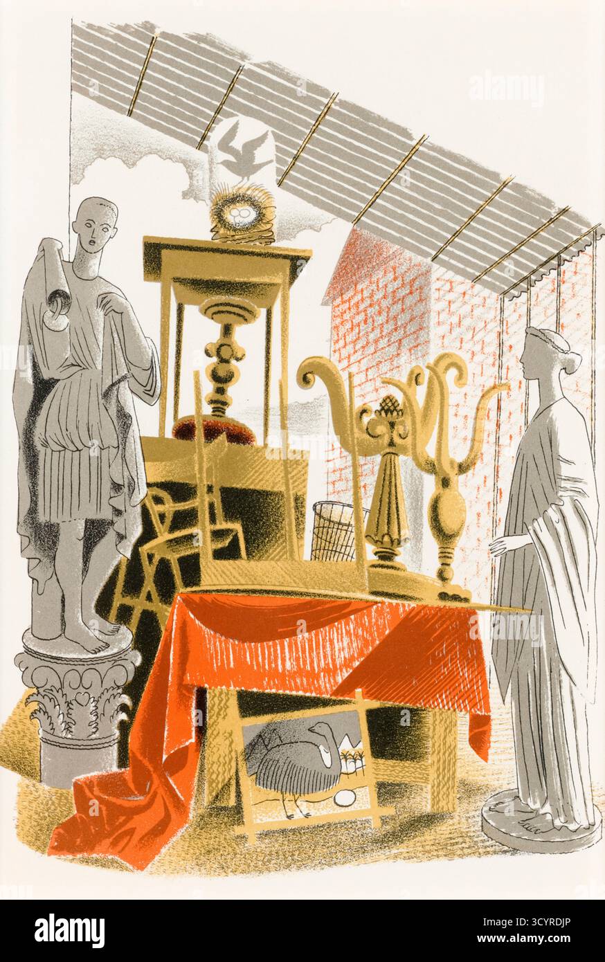 Eric Ravilious Shopping Eric Ravilious, Antique Shop, lithographic print, illustration, 1938 ...