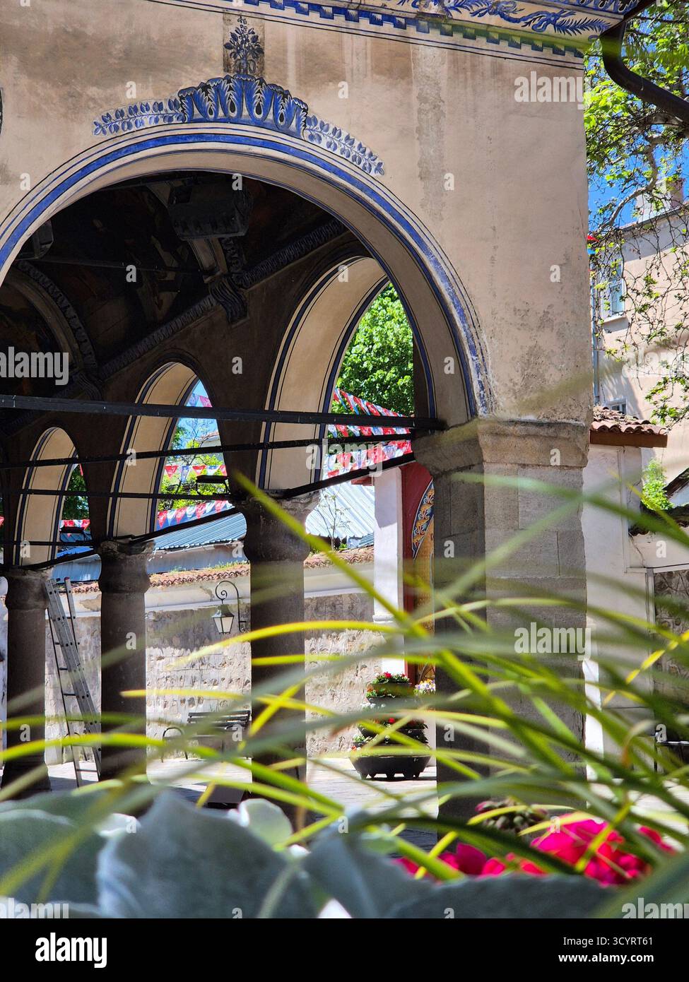 arches in the Church of St. Marina in Plovdiv, Bulgaria - Smartphone Captured Stock Image