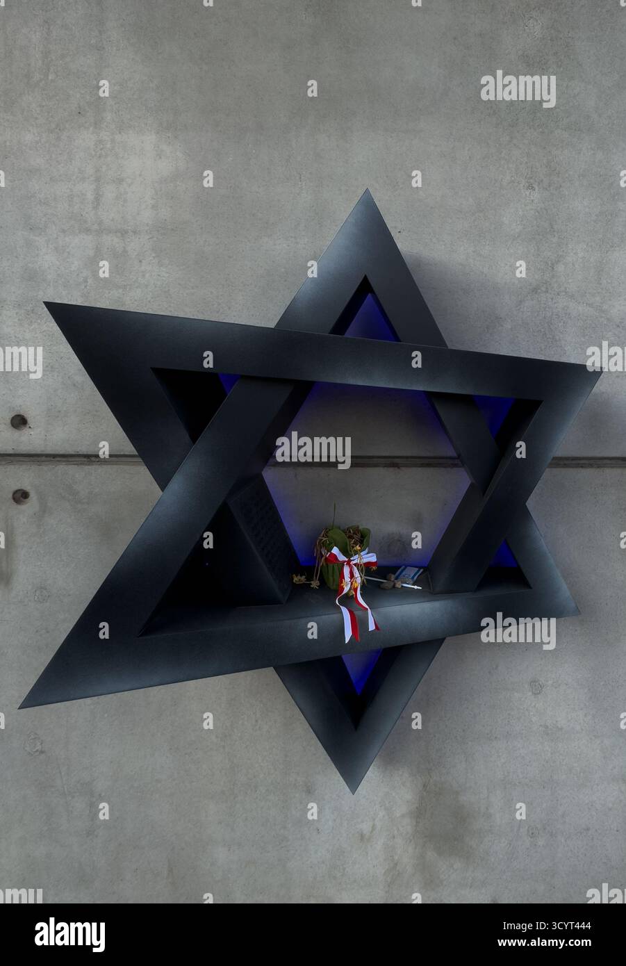 21.05.2025, Poland, Wielkopolska, Poznan - Memorial at the site of the cemetery of the Pozna? Jewish community, established in 1804 and destroyed by t Stock Photo